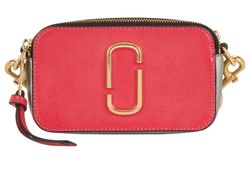 Tricolor Snapshot Crossbody, Leather, Pink/Silver, STL0127